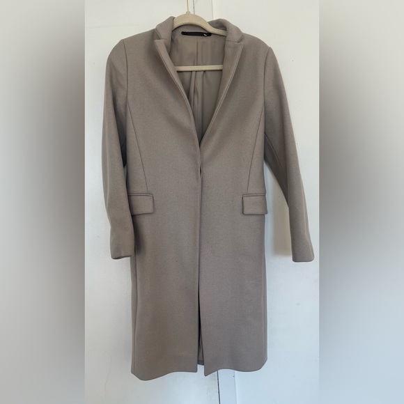 All Saints Jackets & Blazers - AllSaints Taupe Wool-Blend Long Coat